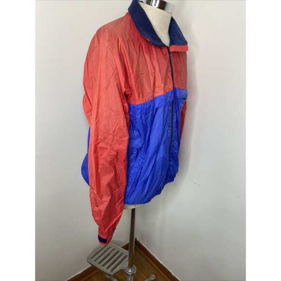 Patagonia Jacket Mens Size Large Blue Red Rain Windbreaker Light Weight Lined - Picture 6 of 10